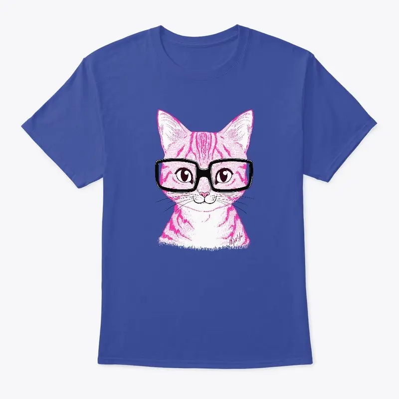 Nerdy Cat - Bubblegum Pink