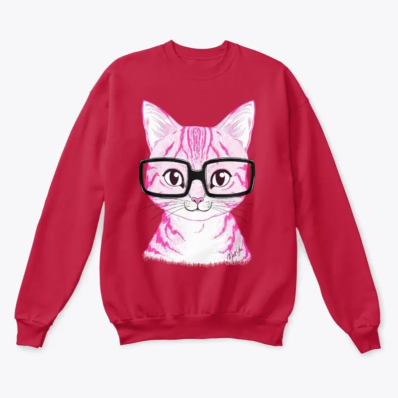 Nerdy Cat - Bubblegum Pink